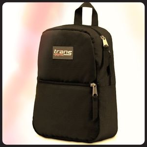 Trans Jansport mini black backpack canvas